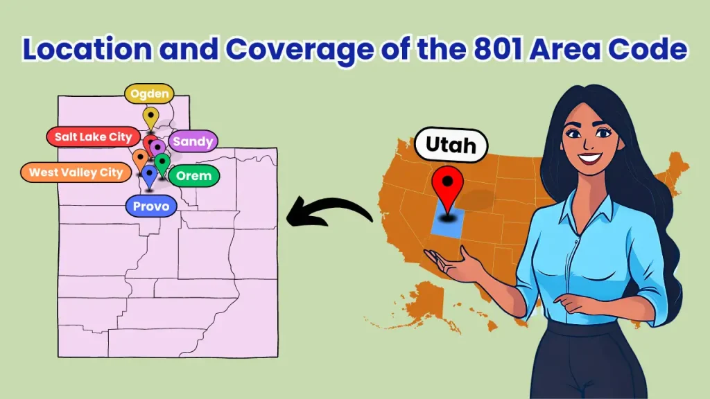 Location and Coverage of the 801 Area Code