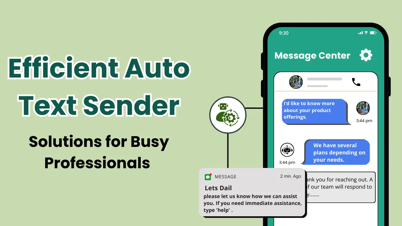 Efficient Auto Text Sender Solutions for Busy Professionals – SmsLocal
