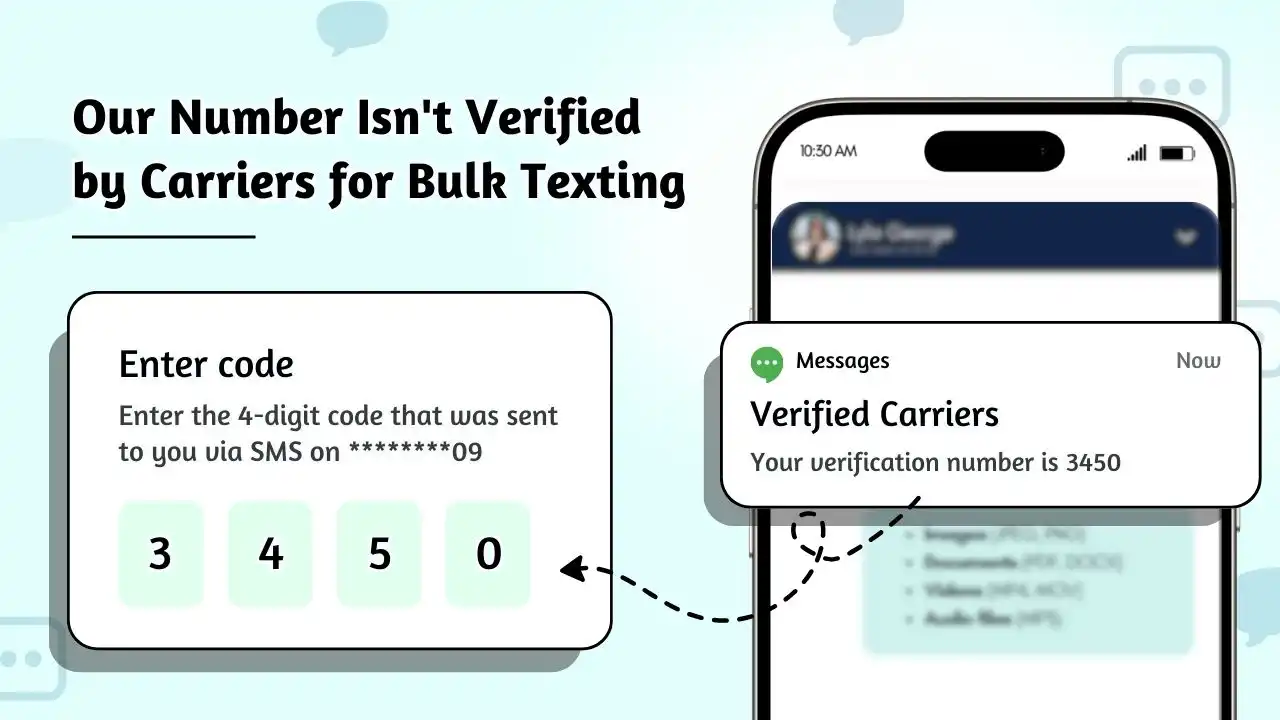 Our Number Isn't Verified by Carriers for Bulk Texting