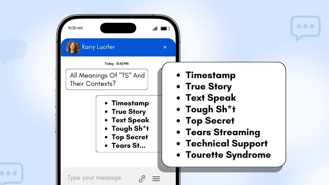 All Meanings Of _TS_ And Their Contexts
